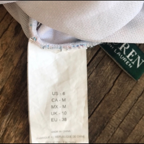 Ralph Lauren Tropical Print One Pc Swimsuit SZ 6 - Picture 5 of 8